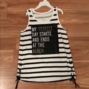 Black and white Summer shirt.